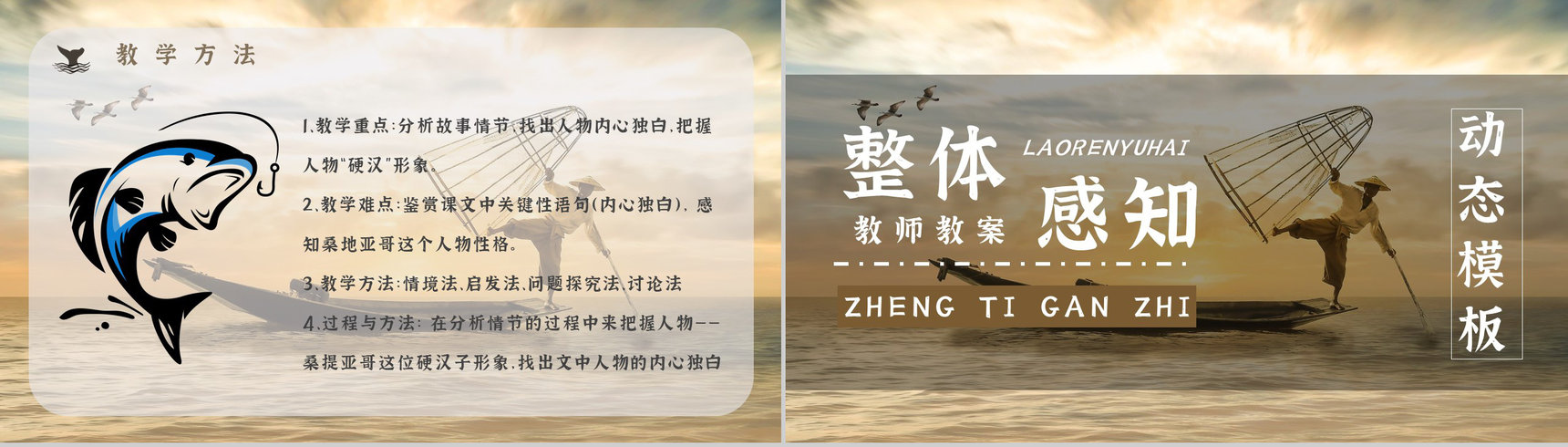 小说阅读心得体会美国作家海明威所著《老人与海》交流分享PPT模板-3