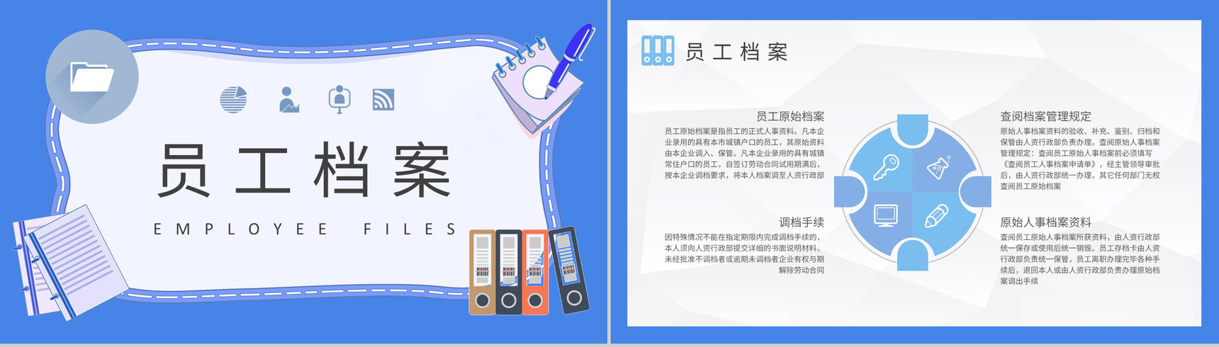 档案管理制度学习总结企业人事管理工作培训课件PPT模板-7