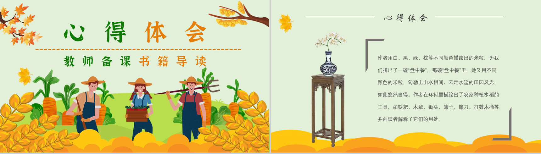 中学必读名著导读《盘中餐》作品内容简介心得体会PPT模板-2