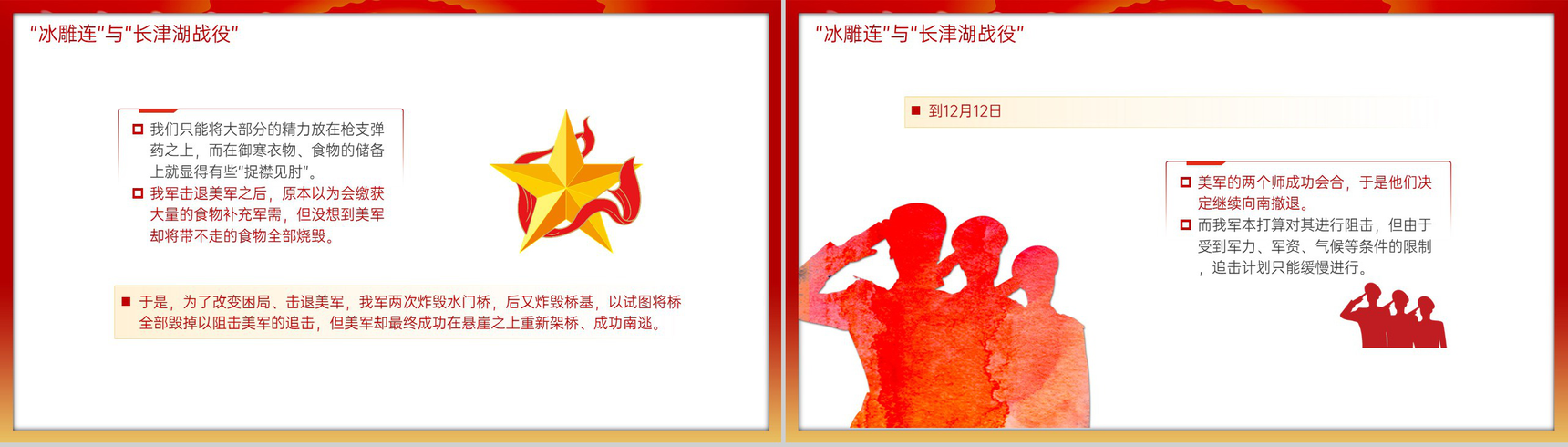 红色扁平化抗美援朝精神冰雕精神党课课件教育PPT模板-5