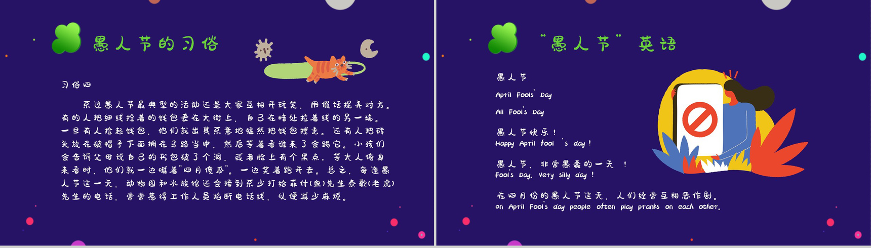 疯狂愚人节愚人节习俗介绍PPT模板-4