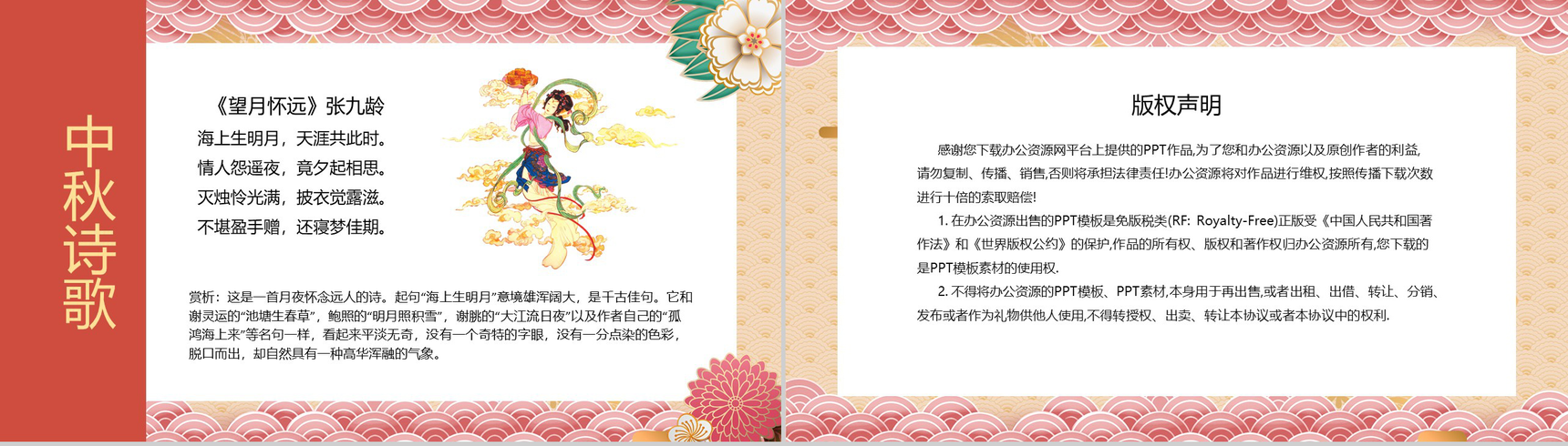 传统中国风设计中秋佳节文化习俗简介PPT模板-8