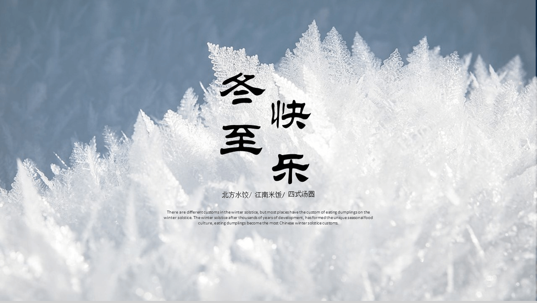 白色精美雪花冬季冬至活动策划PPT模板-13