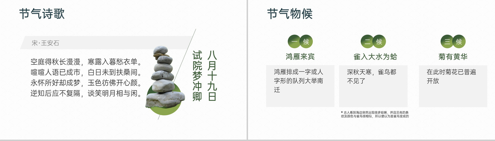 浅棕简约风中国传统节气之寒露气候特征介绍PPT模板-4