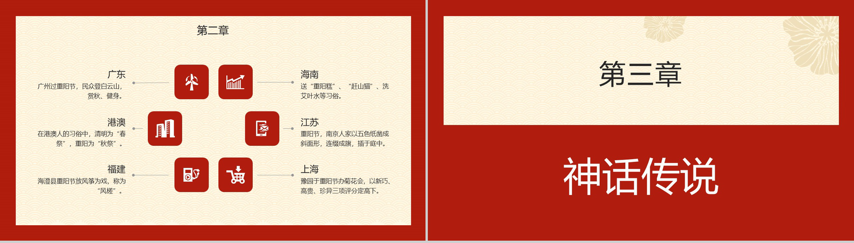 手绘版九九重阳节百善孝为先PPT模板-5
