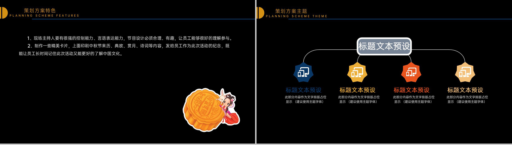 大气唯美简约风中秋节活动宣传活动流程介绍PPT模板-9
