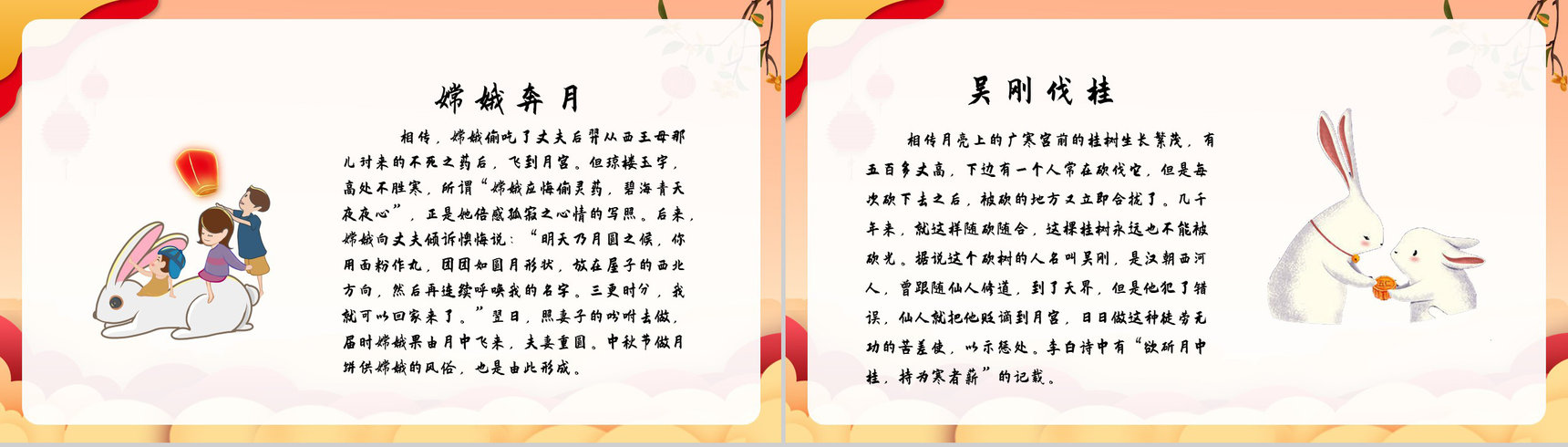 国潮风喜迎中秋节传统节日介绍主题班会PPT模板-5