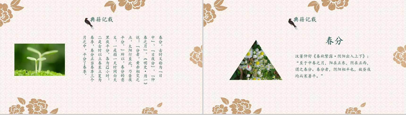 春暖花开春分节气节日庆典PPT模板-9