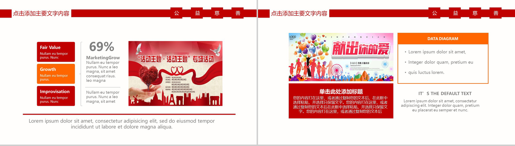 热血激情慈善公益爱心支援公益PPT模板-9