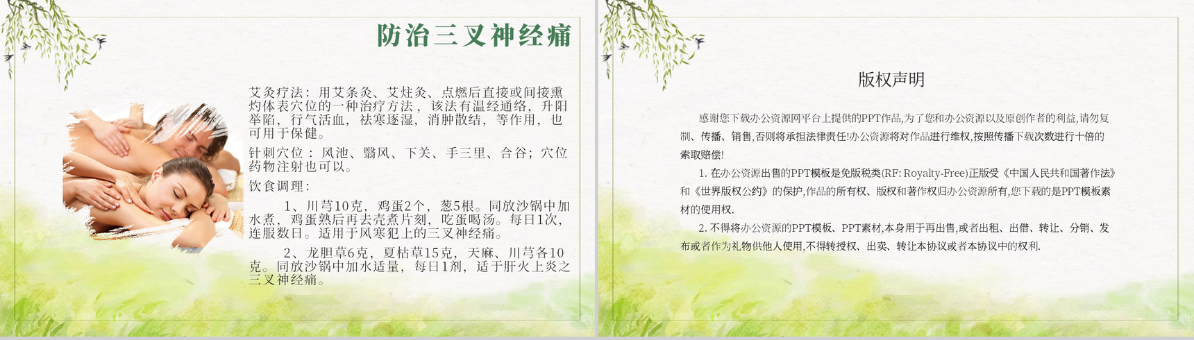 二十四节气养生清明中国传统节日谷雨PPT模板-9