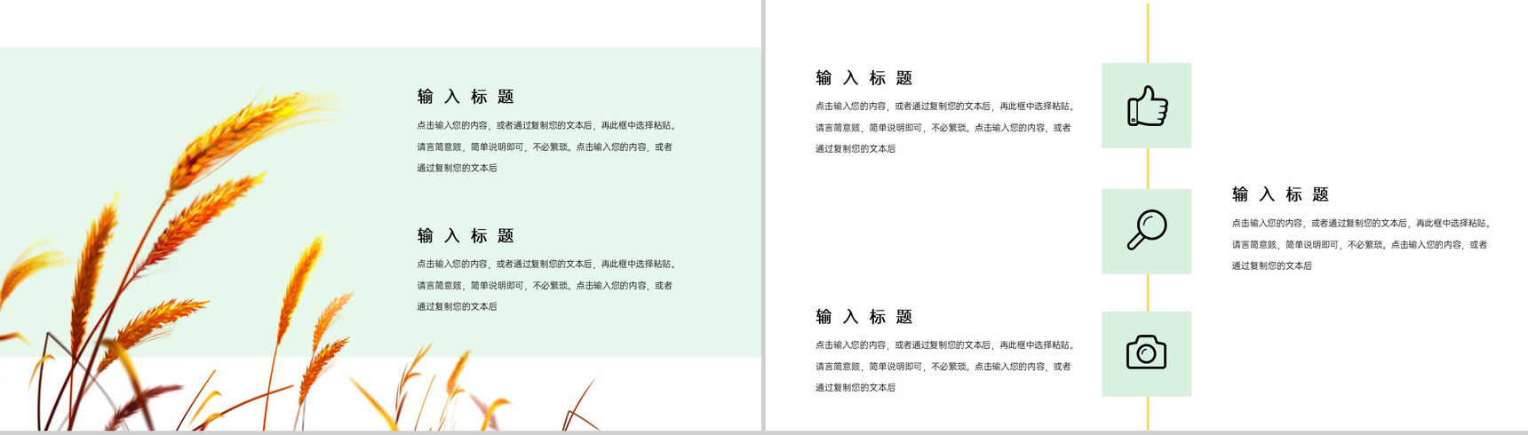 黄色清新风中国传统节气之芒种节气介绍PPT模板-5