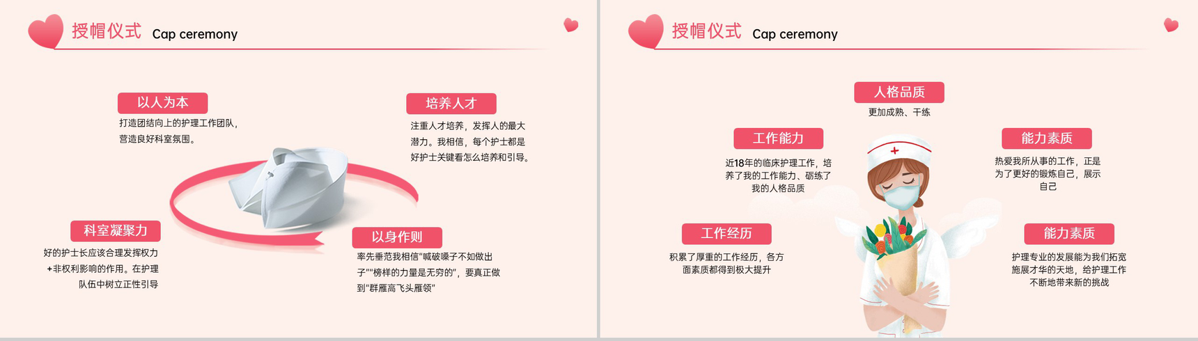 浅粉卡通风白衣天使关爱女护士512国际护士节宣传PPT模板-8