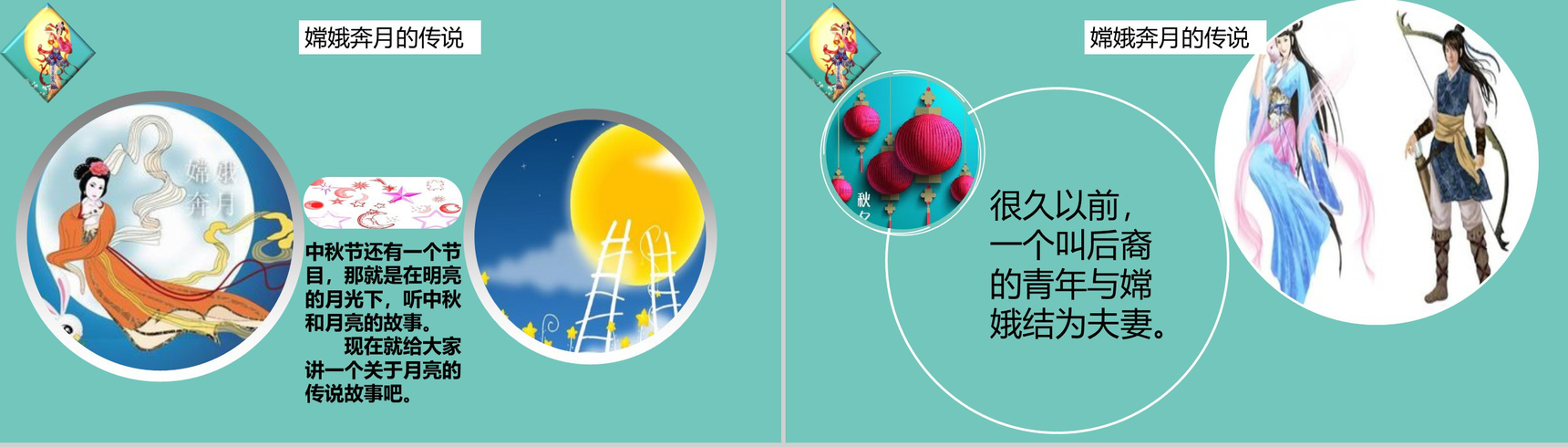 绿色卡通唯美创意中秋节主题班会活动策划PPT模板-5