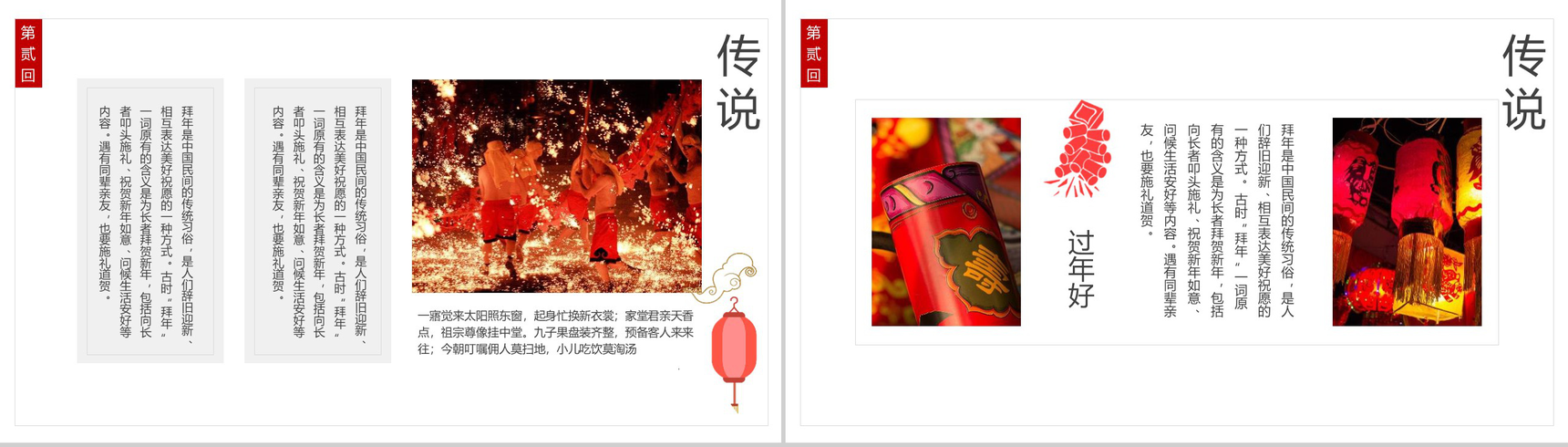 年事春节除夕习俗历史PPT模板-7