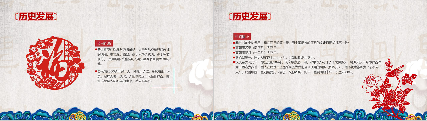 简洁春节习俗传统文化节日庆典PPT模板-3