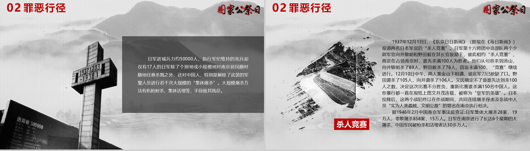 大屠杀死难者国家公祭日PPT模板-9