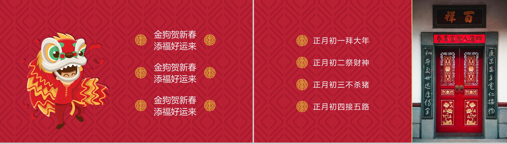 新春快乐新春习俗介绍宣传PPT模板-6