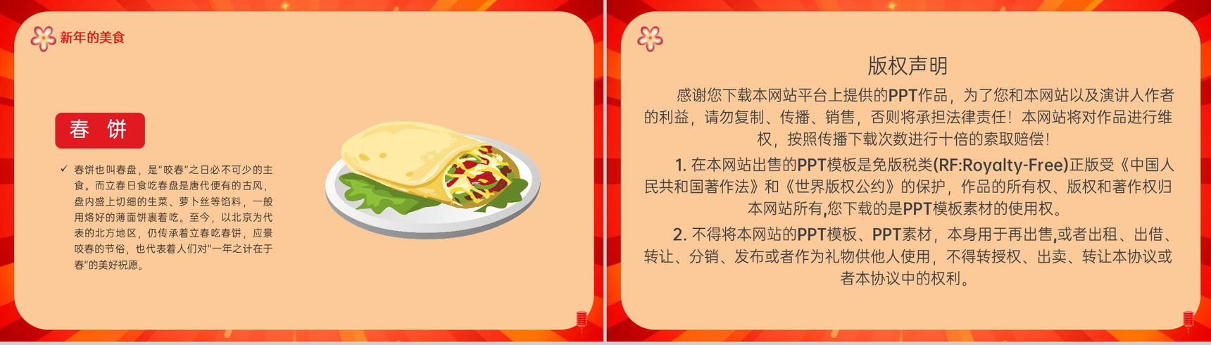红色中国风龙年大吉春节节日介绍PPT模板-9