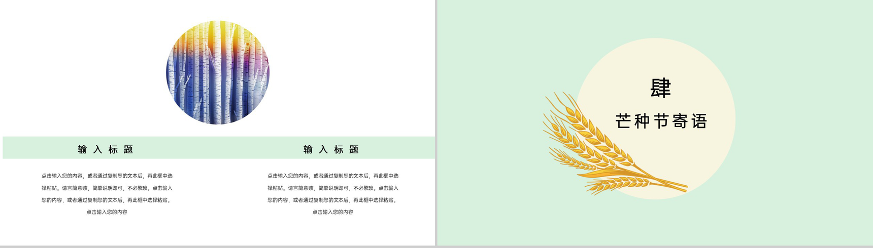 黄色清新风中国传统节气之芒种节气介绍PPT模板-8