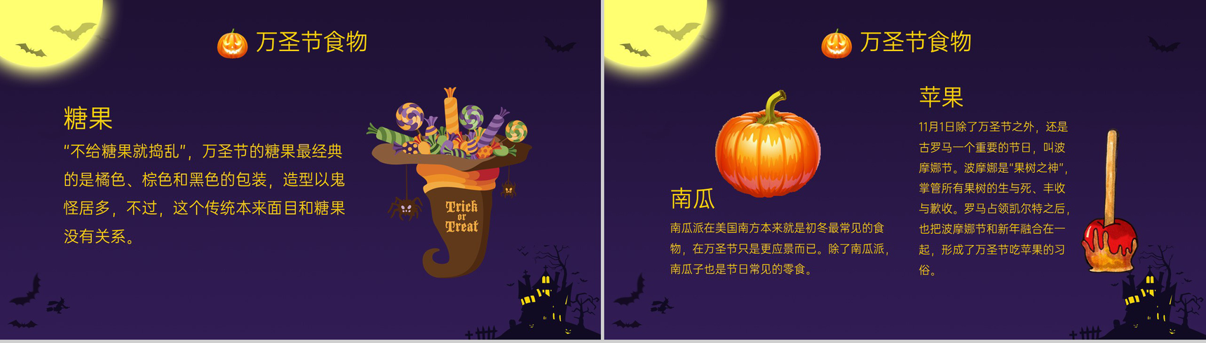 紫色可爱卡通万圣节快乐活动策划方案PPT模板-8