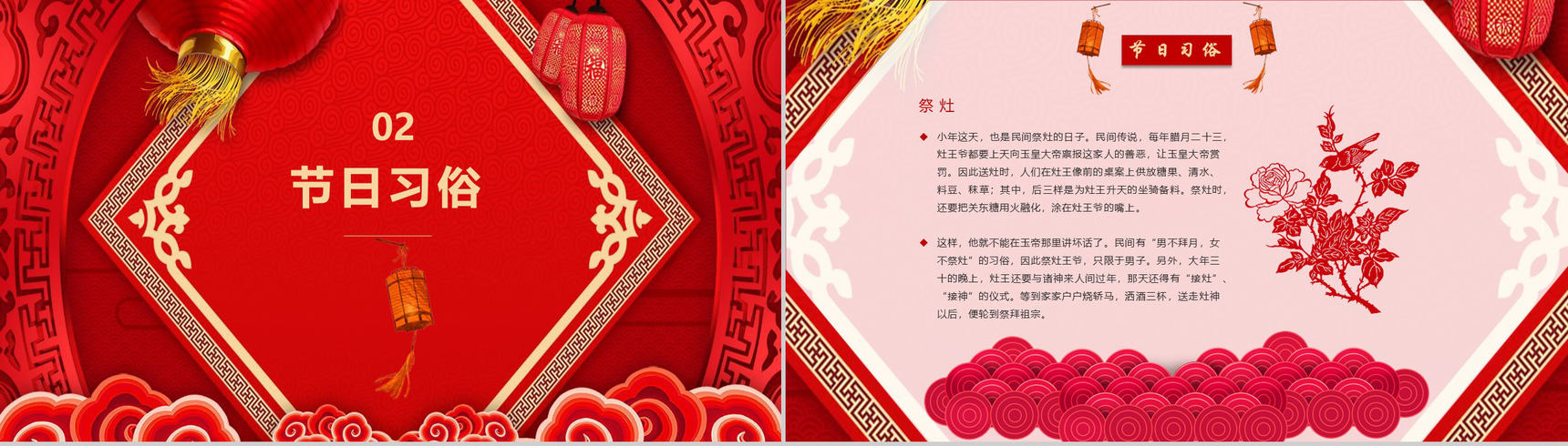 新年小年春节习俗除夕习俗PPT模板-5