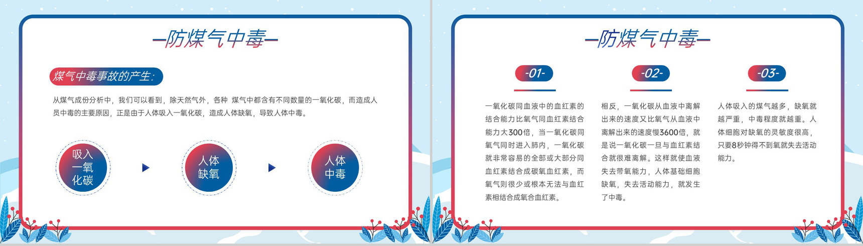 蓝色卡通风冬至节气四防安全教育班会PPT模板-4