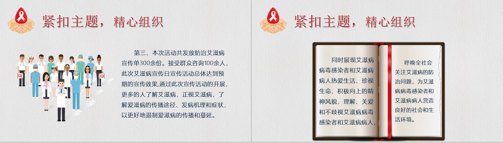 世界艾滋病日宣传活动总结PPT模板-4