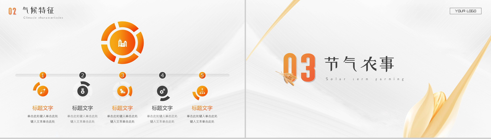 黄色大气中国传统二十四节气芒种的简介PPT模板-6