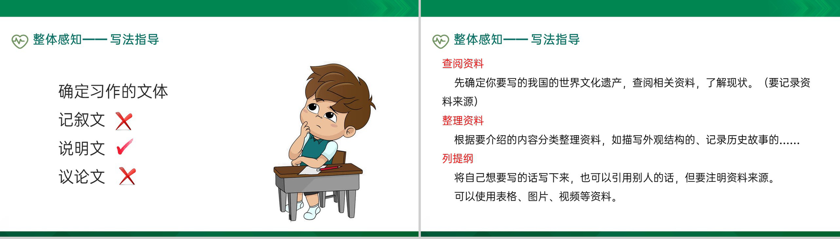绿色清新风中国的文化遗产教育教学课件PPT模板-4