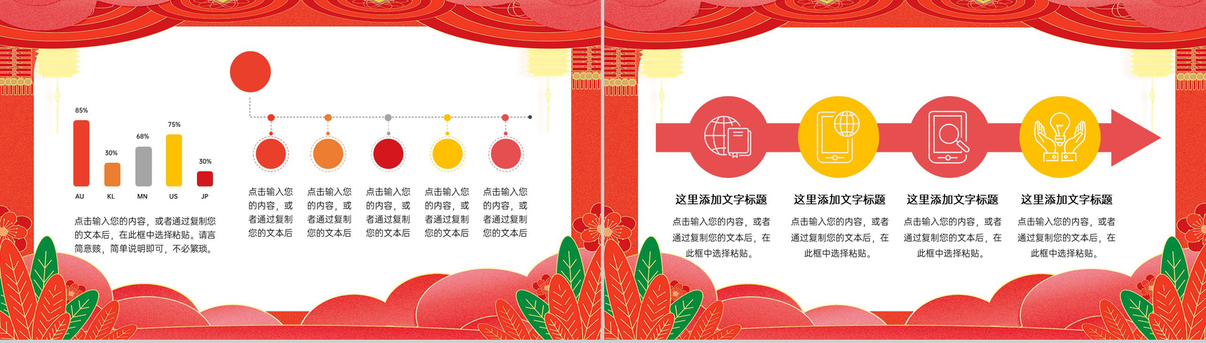 红色大气中国风恭贺新春春节活动策划方案PPT模板-3