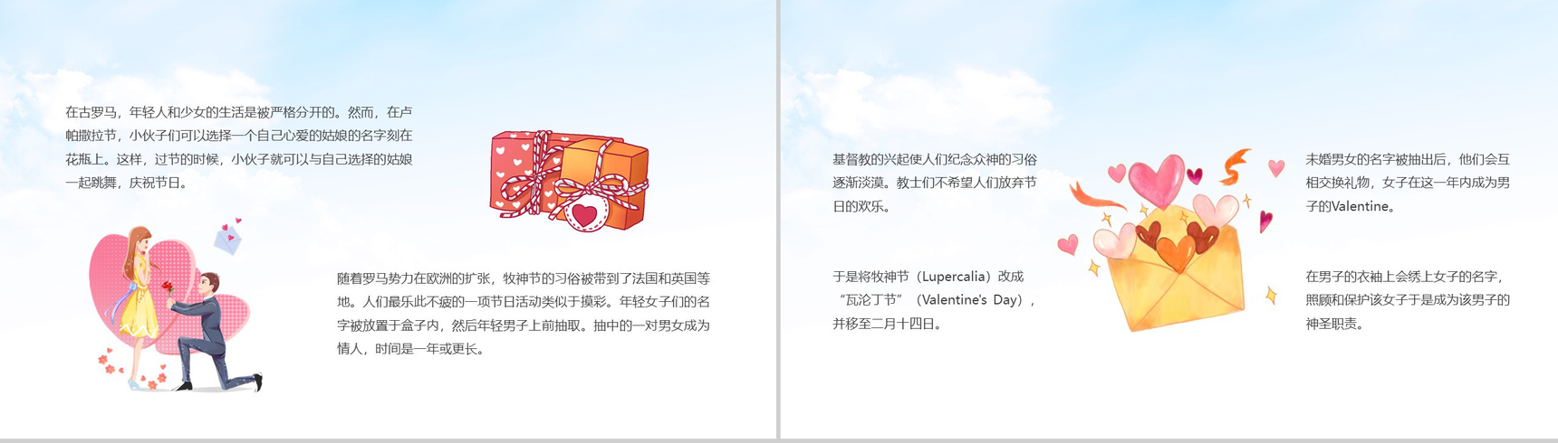 创意设计情人节节日来源节日活动介绍PPT模板-7