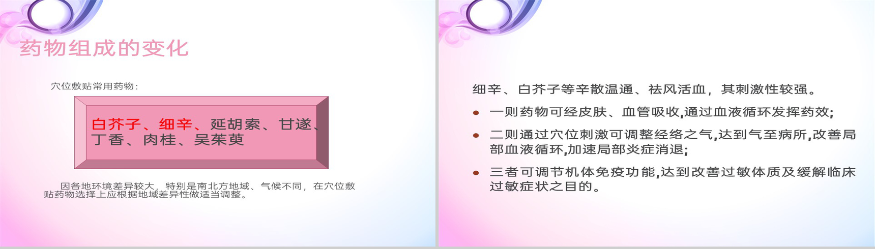 紫色简约风三伏贴技术操作规范理论基础教学PPT模板-10