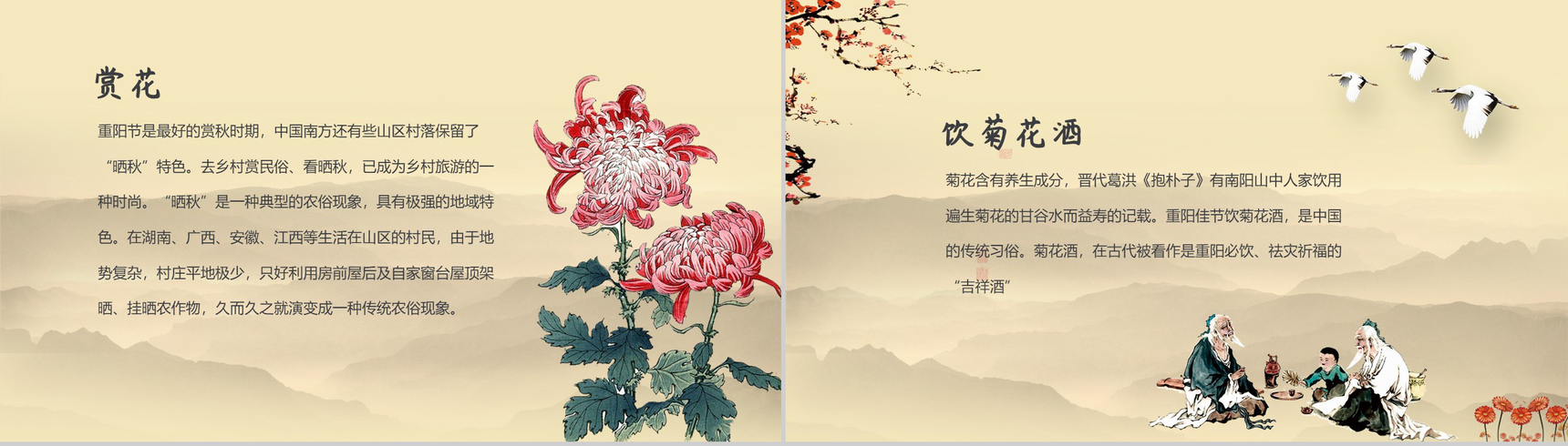 简约中国传统节日重阳节节日起源介绍PPT模板-5