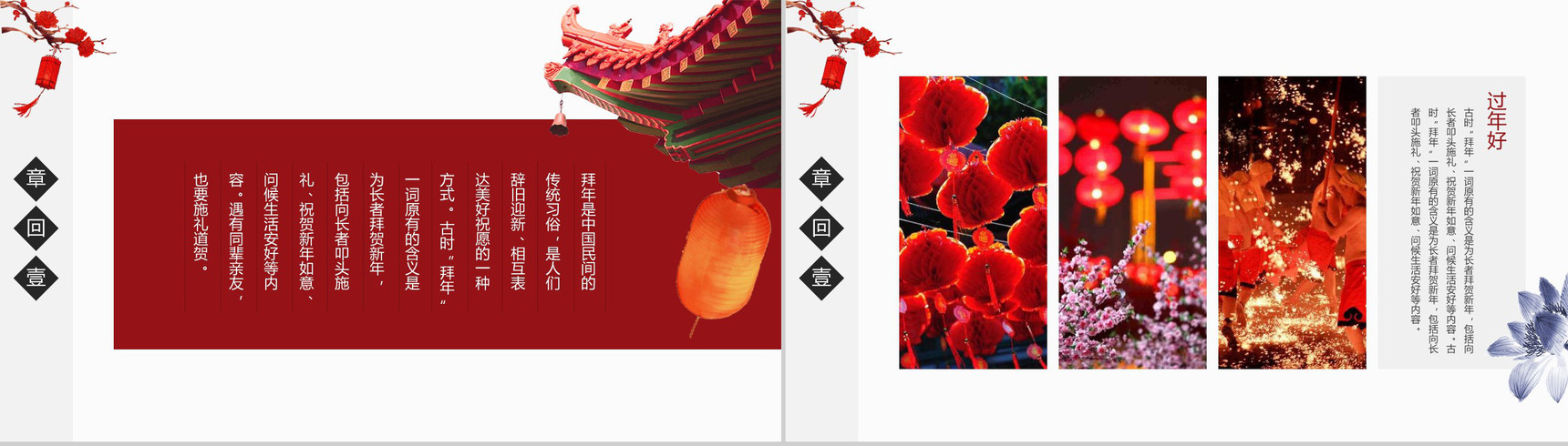 中国传统过年习俗介绍PPT模板-3