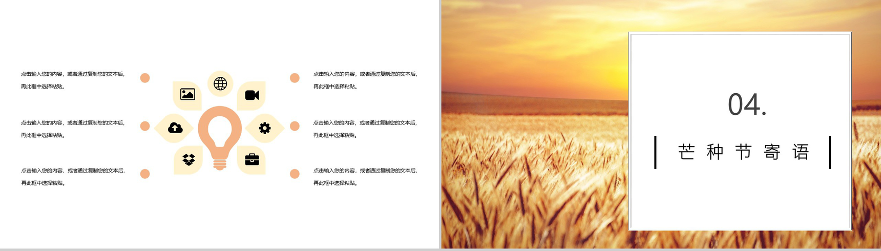 24节气芒种习俗由来介绍PPT模板-8