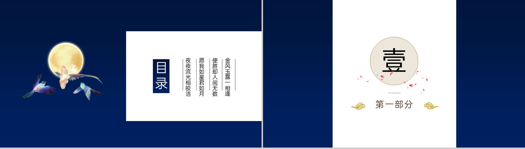 蓝色简约风爱在七夕情人节主题活动宣传方案PPT模板-2