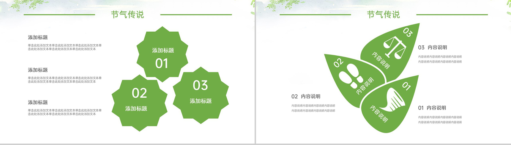 绿色清新风创意简洁田园风设计大暑节气介绍PPT模板-6