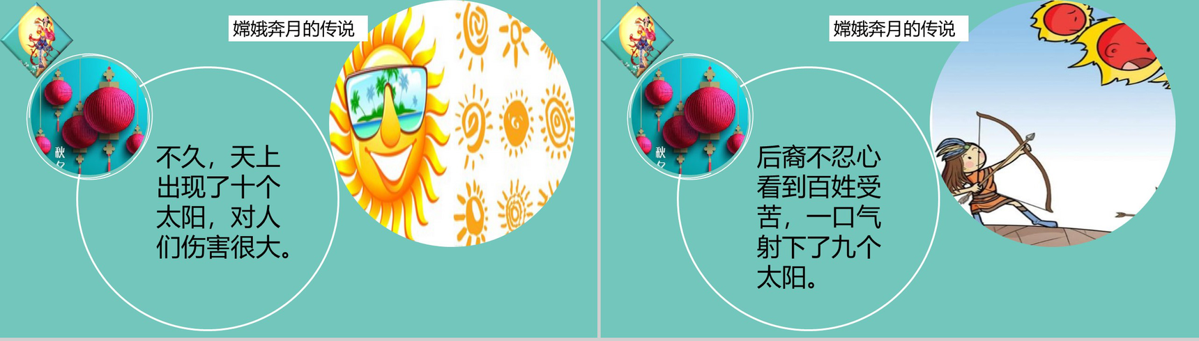 绿色卡通唯美创意中秋节主题班会活动策划PPT模板-6