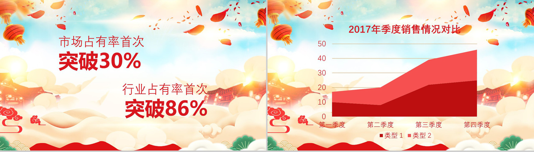 欢乐高端春节联欢晚会PPT模板-4