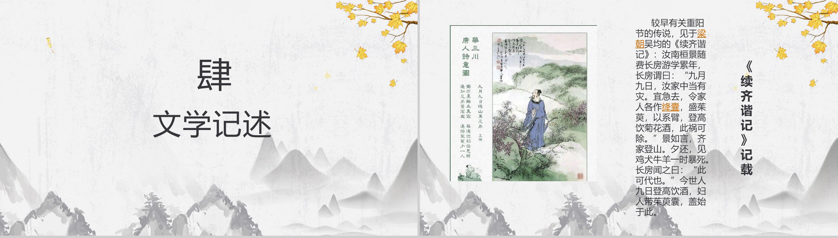 中国风系列重阳节主题介绍PPT模板-9