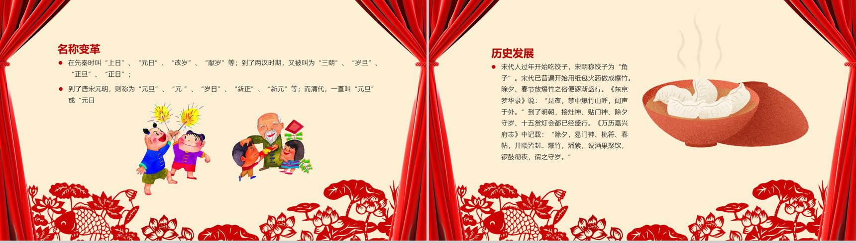 2019猪年除夕节日传统春节习俗知识PPT模板-4
