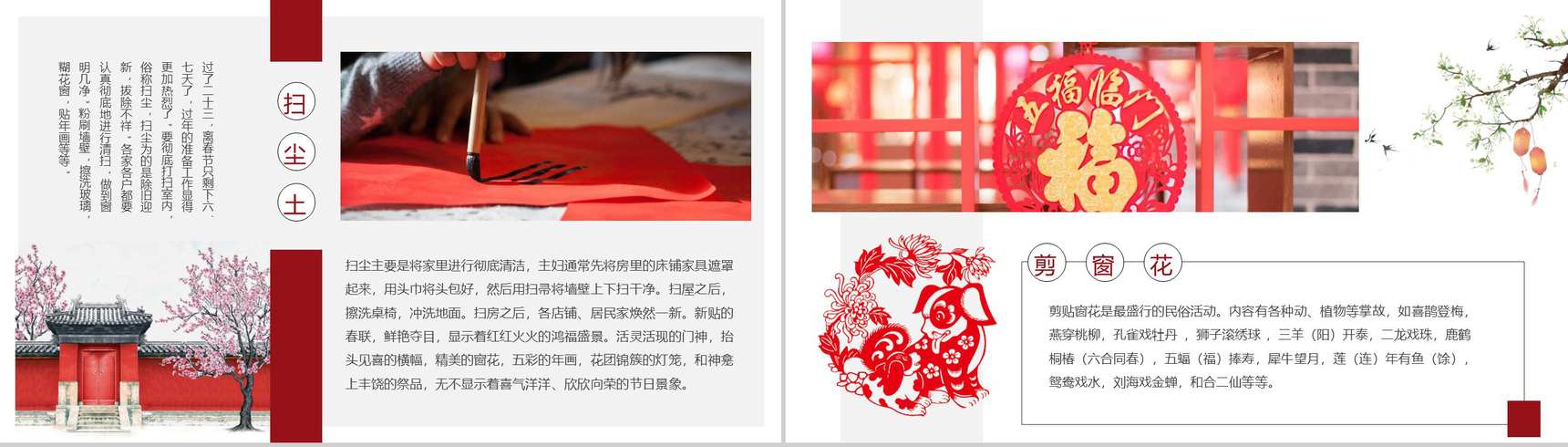 2019年猪年传统民俗小年春节习俗PPT模板-12