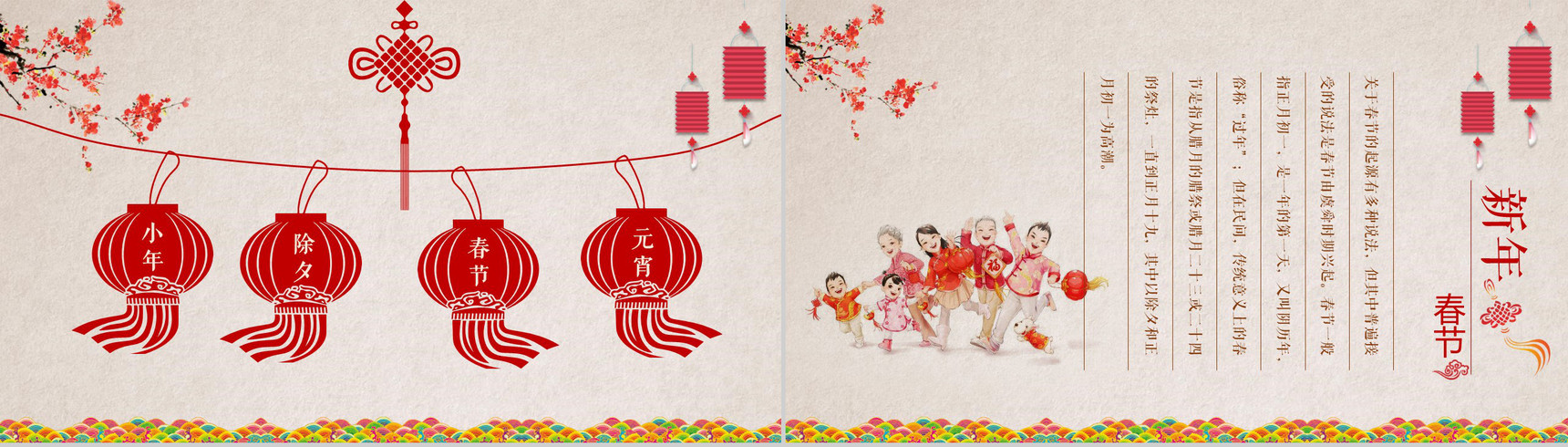 新年习俗宣传介绍PPT模板-2