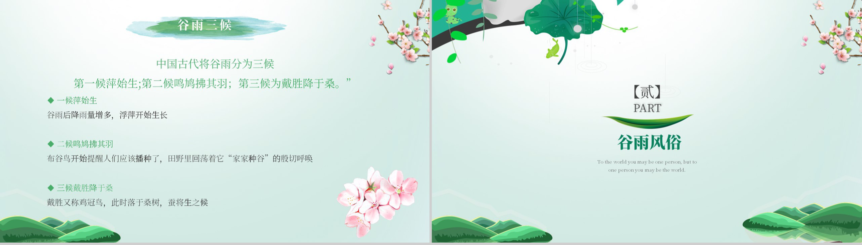 二十四节气之谷雨时节介绍PPT模板-4