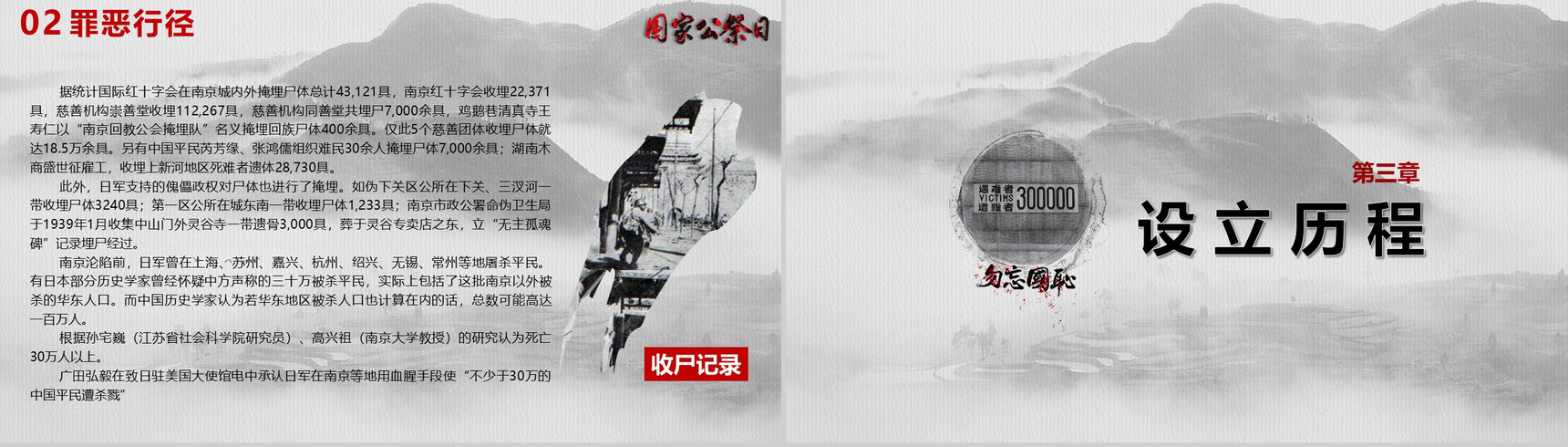 大屠杀死难者国家公祭日PPT模板-10