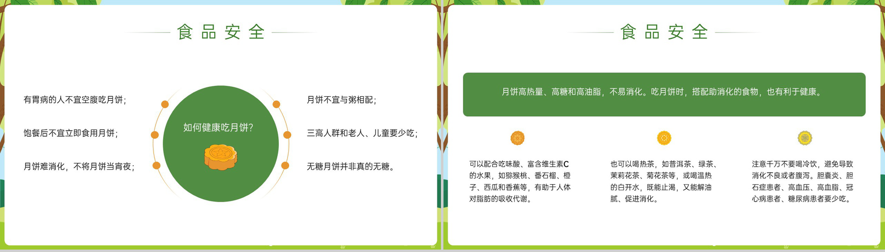 绿色卡通风中秋节放假通知假期出行注意事项PPT模板-7