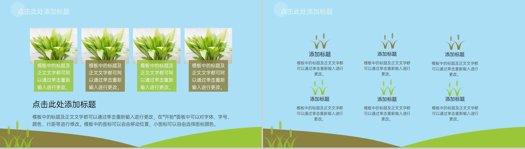 蓝绿色极简清新风小满节气由来简介教育课件PPT模板-8