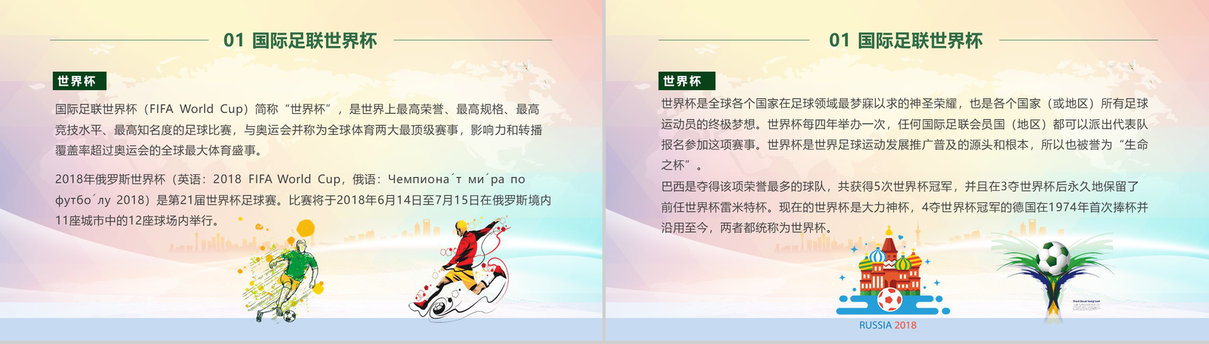 激战世界杯决战俄罗斯足球赛事宣传PPT模板-3