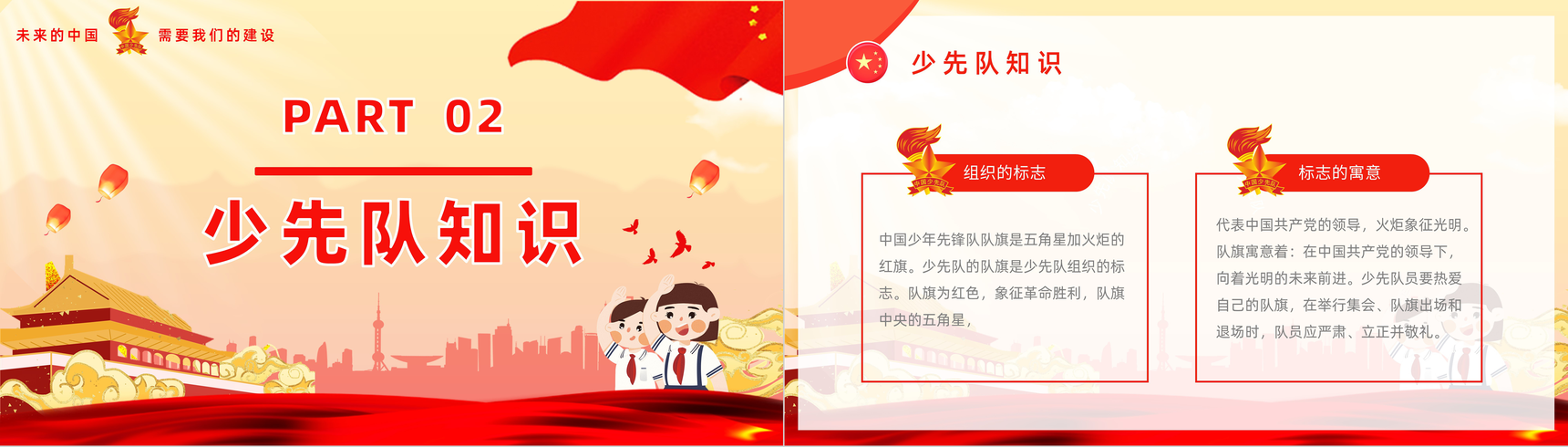 爱学习爱劳动爱祖国少先队建队日入队誓词介绍少先队知识学习PPT模板-5