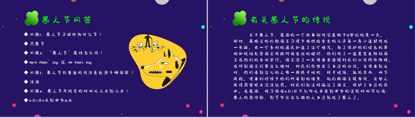 疯狂愚人节愚人节习俗介绍PPT模板-8